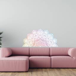 Rainbow Mandala Wall Decal , Decoration Boho Art Gift For Her - Thevinylcreations - thumbnail 3
