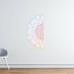 Rainbow Mandala Wall Decal , Decoration Boho Art Gift For Her - Thevinylcreations - thumbnail 2