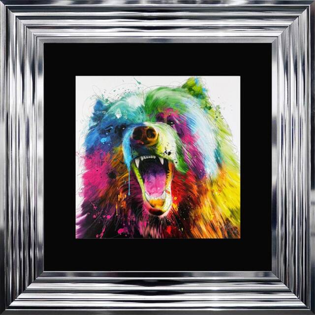 Patrice Murciano Wall Art -Bear Pop - Framed Print With Border - 55cm X 55cm Choice Of Frame Colour - image 1