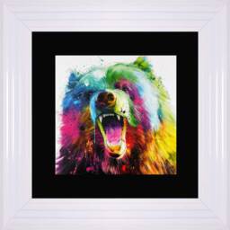 Patrice Murciano Wall Art -Bear Pop - Framed Print With Border - 55cm X 55cm Choice Of Frame Colour - thumbnail 4
