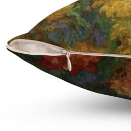 Chrysanthemums, Spun Polyester Square Pillow, Vintage, Antique Painting, Claude Monet, Circa 1880 - thumbnail 3