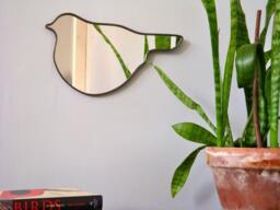 Bird Mirror/Handmade Wall Art Shape Outline Nursery Decor Miroir 8 - thumbnail 1