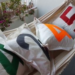 Sail Pillow, Insignia Cover Sailcloth Boat Cushion, Number Gift For Sailors - thumbnail 2