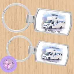 Personalized Motorhome Keyring Custom Text, Rv Travel Gift - thumbnail 4