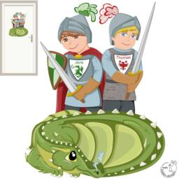 "Wall Sticker ""Knight Brothers 2" - thumbnail 1