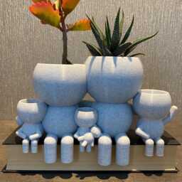 "Family Of 5 Gift Succulent Planter Airplant Holder ""Wee Jimmy's Five" - thumbnail 2