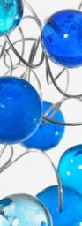Ceiling Light With Blue Bubbles For Girls Or Boy Bedroom, Handmade Light Fixture - thumbnail 3