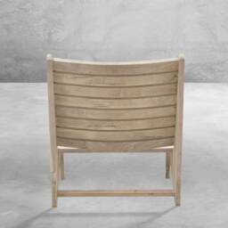 Handmade Pierre Jeanneret Inspired Slatted Kangaroo Chair For Outdoor Decor - thumbnail 2