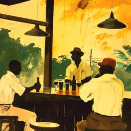 Haitian Art Print Modern Painting Black Man Tropical Caribbean Gift Cave - thumbnail 2