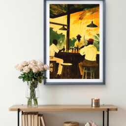 Haitian Art Print Modern Painting Black Man Tropical Caribbean Gift Cave - thumbnail 3