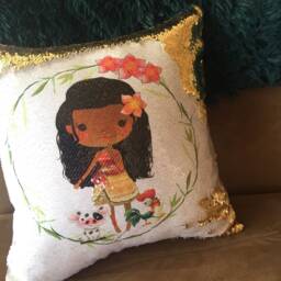 Moana Gift, Moana, Birthday, Pillow, Sequin Toddler - thumbnail 3