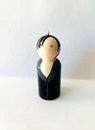 Brett Anderson Inspired Hand-Painted Peg Doll Christmas Ornament - thumbnail 1