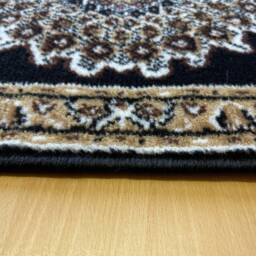 New Modern Black Beige Mandala Rugs Mats Large Small Hallway Runner Area Carpet - thumbnail 2