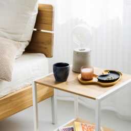 Wega Bedside Table - Simple Made Of Oak & Metal - thumbnail 3
