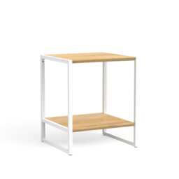 Wega Bedside Table - Simple Made Of Oak & Metal - thumbnail 2