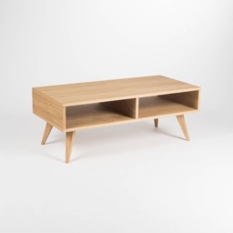Oak Wood Mid-Century Modern Tv Stand - Scandinavian Entertainment Console - thumbnail 3