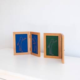 Disturbing Embroidery Art in Frame, Fighting People, Re-Used, Recycled Weird Embroidery, Funny Gift, Wall Art, Arguing Humans - thumbnail 4