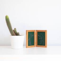 Disturbing Embroidery Art in Frame, Fighting People, Re-Used, Recycled Weird Embroidery, Funny Gift, Wall Art, Arguing Humans - thumbnail 2