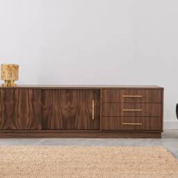 Mid-Century Sideboard, Dresser, Commode, Credenza Made Of Walnut Vaneer - Livlo Os03 - thumbnail 4