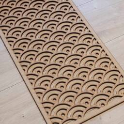 Japanese Wave Radiator Cover Screen Laser-Cut Mdf Wall Art Many Sizes 0156 - thumbnail 2