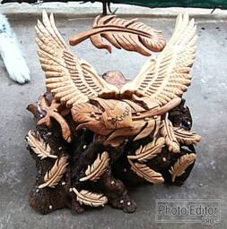 Bible Holder, Stand, Holy Spirit, Feathers, Christian Art, Jesus Christ, Home Decor, House Warming, Wooden Sculpture, Religious Art - thumbnail 1