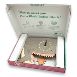 Shark Pendulum Clock - Wall Decor For Baby Nursery Or Kids Bedroom Nautical Ocean Animals Gift - thumbnail 3