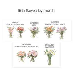 Personalised Birth Flower 80Th Milestone Birthday Mini Ceramic Keepsake Frame With Poem - Touching Custom Gift For A Special Friend - thumbnail 3