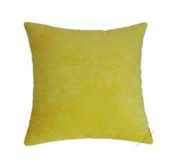 Yellow Velvet Decorative Throw Pillow Cover/Case Cushion 20x20 - thumbnail 1
