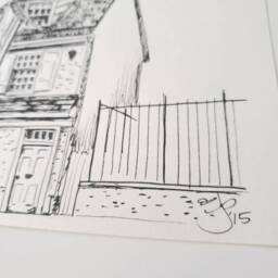 5x7 Betsy Ross House - Pen & Ink Illustration Prints - thumbnail 3