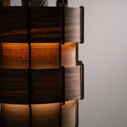 Wood Floor Lamp - Mid Century Modern Minimalist Natural Lighting Vintage Style Lamp Custom Unique - thumbnail 2