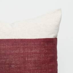 Handmade Hill Tribe Hemp Pillow Cover - Red Stripe, 20x20 - thumbnail 2
