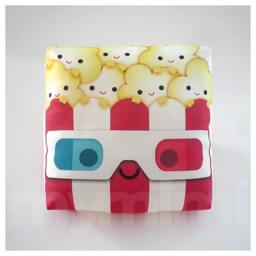 Popcorn Pillow 3D Glasses, Movie Night Decor - 7x7 - thumbnail 1
