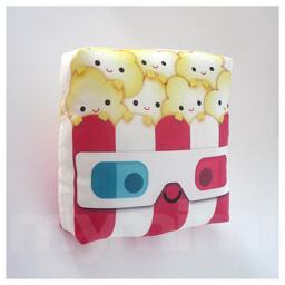 Popcorn Pillow 3D Glasses, Movie Night Decor - 7x7 - thumbnail 2