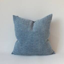 Indigo Block Print Hmong Handmade Pillows Batik Cotton Fabric Decorative Cushions Throw - thumbnail 3