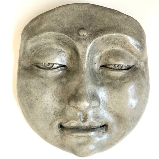 Handmade Calming Buddha, Healing Sculpture Collectible Hangs On Door Or Wall, Home Decor - image 1