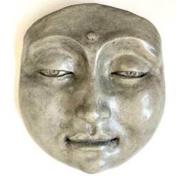 Handmade Calming Buddha, Healing Sculpture Collectible Hangs On Door Or Wall, Home Decor - thumbnail 1