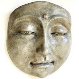 Handmade Calming Buddha, Healing Sculpture Collectible Hangs On Door Or Wall, Home Decor - thumbnail 4