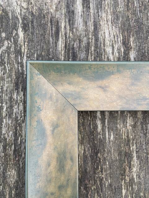 Italian Design Picture Frame, Green & Yellow, Bespoke Made - image 1