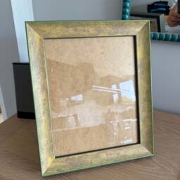 Italian Design Picture Frame, Green & Yellow, Bespoke Made - thumbnail 4