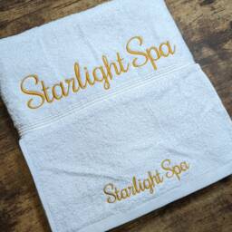 Personalised Embroidered Cotton Towel Set Custom Name, Luxury Bath & Face Cloth - thumbnail 4