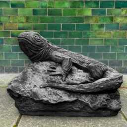 Realistic Stone Lizard Statue Concrete Reptile Sculpture Handmade Garden Animal Decor Outdoor Wildlife Figurine Lawn Ornament Art Gift - thumbnail 4