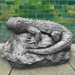 Realistic Stone Lizard Statue Concrete Reptile Sculpture Handmade Garden Animal Decor Outdoor Wildlife Figurine Lawn Ornament Art Gift - thumbnail 1