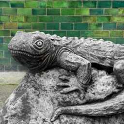 Realistic Stone Lizard Statue Concrete Reptile Sculpture Handmade Garden Animal Decor Outdoor Wildlife Figurine Lawn Ornament Art Gift - thumbnail 2