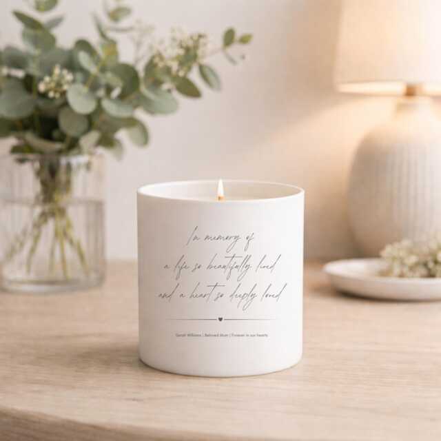 In Memory Of Candle Gift - Memorial -150G- 250G- Refill- Tea Light Holder - image 1