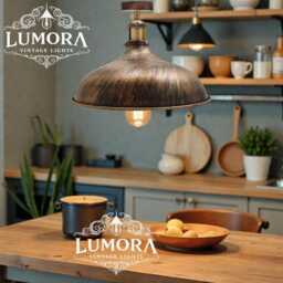 Vintage Industrial Semi Flush Ceiling Light E27 Metal Pendant Lamp Indoor Matte Shade Retro Lighting For Living Room Kitchen Bedroom Hallway