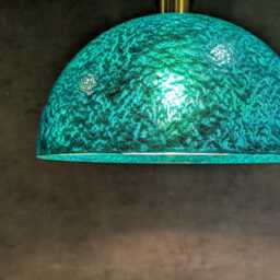 Kitchen Island Pendant Light, Green Emerald Glass Free Filamanet Bulb - thumbnail 2
