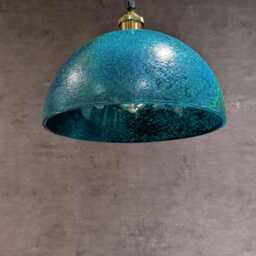 Kitchen Island Pendant Light, Green Emerald Glass Free Filamanet Bulb - thumbnail 3