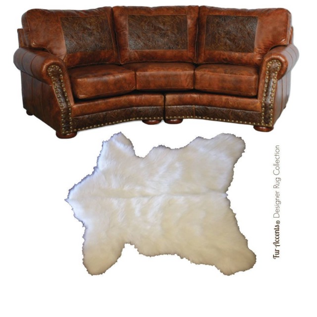 Faux Fur Bear Skin Rug - Plush Pelt Shape Throw Carpet, Usa Made - image 1