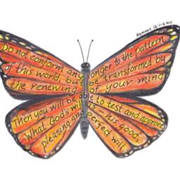 Butterfly, Bible Verse Art Print, Scripture Design, Hand Lettered Typography, Wall Decor - thumbnail 3