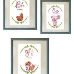 A Is For Antelope, Nursery Art, Animal Letter A, Decor, Antelope Art - thumbnail 3